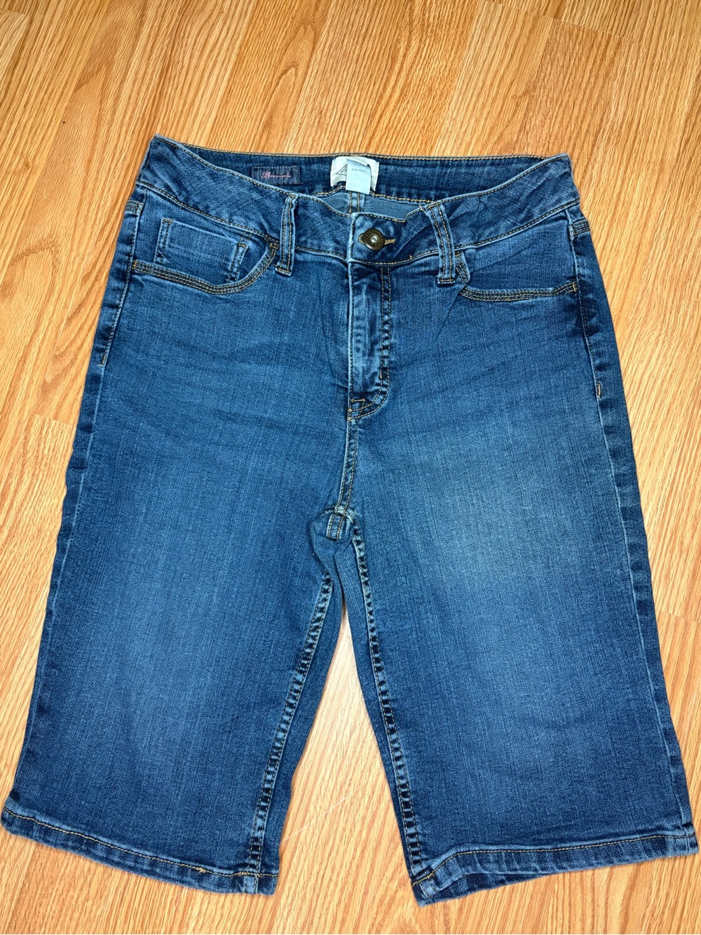 St. John's Bay Blue Denim Bermuda Shorts - Picture 1 of 4